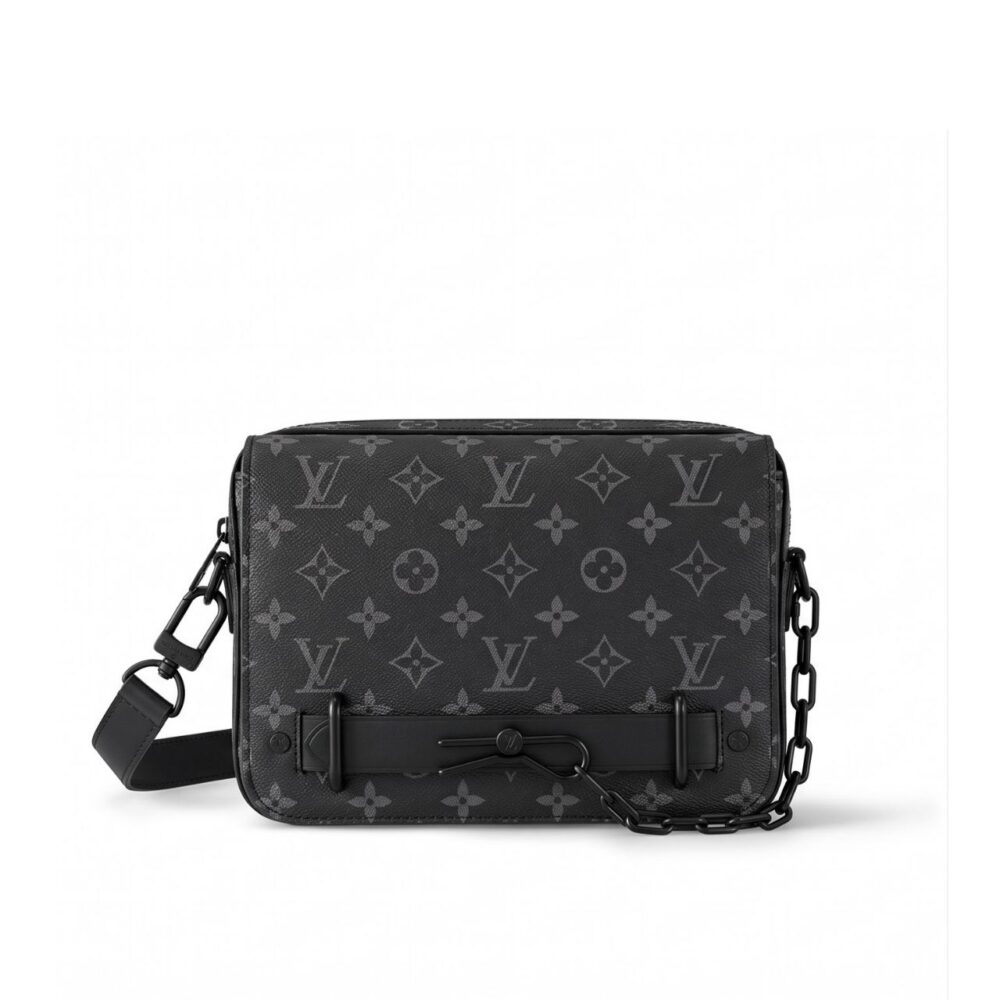 Louis Vuitton Steamer Messenger Monogram Eclipse 24cm