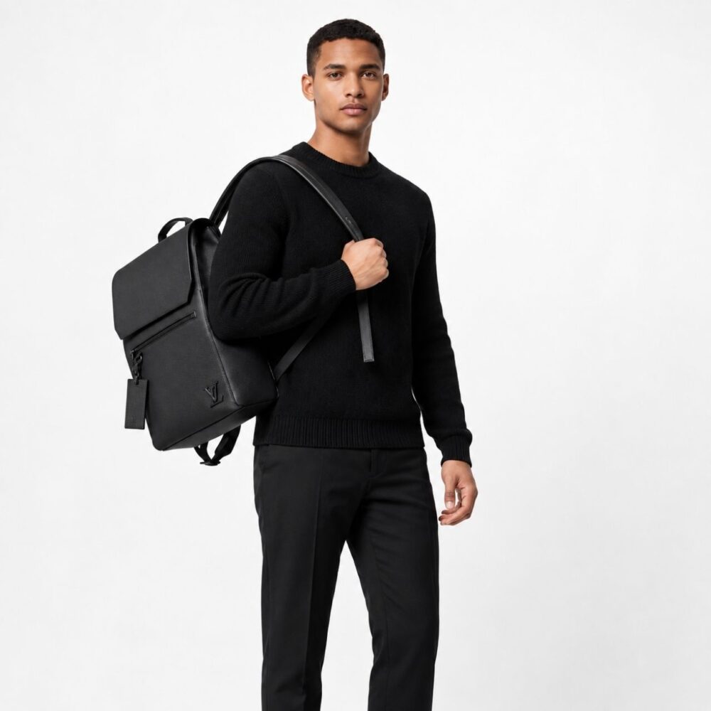 Alternative view of Louis Vuitton Fastline Flap Backpack Black 40cm