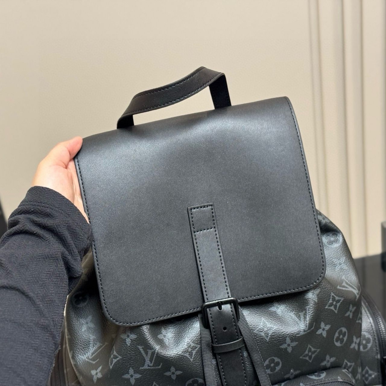 Louis Vuitton Trio Backpack Monogram Eclipse Black 36cm - Image 10
