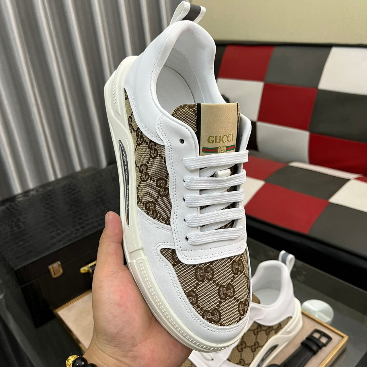 Gucci Re-Web Canvas Sneakers White - Image 6