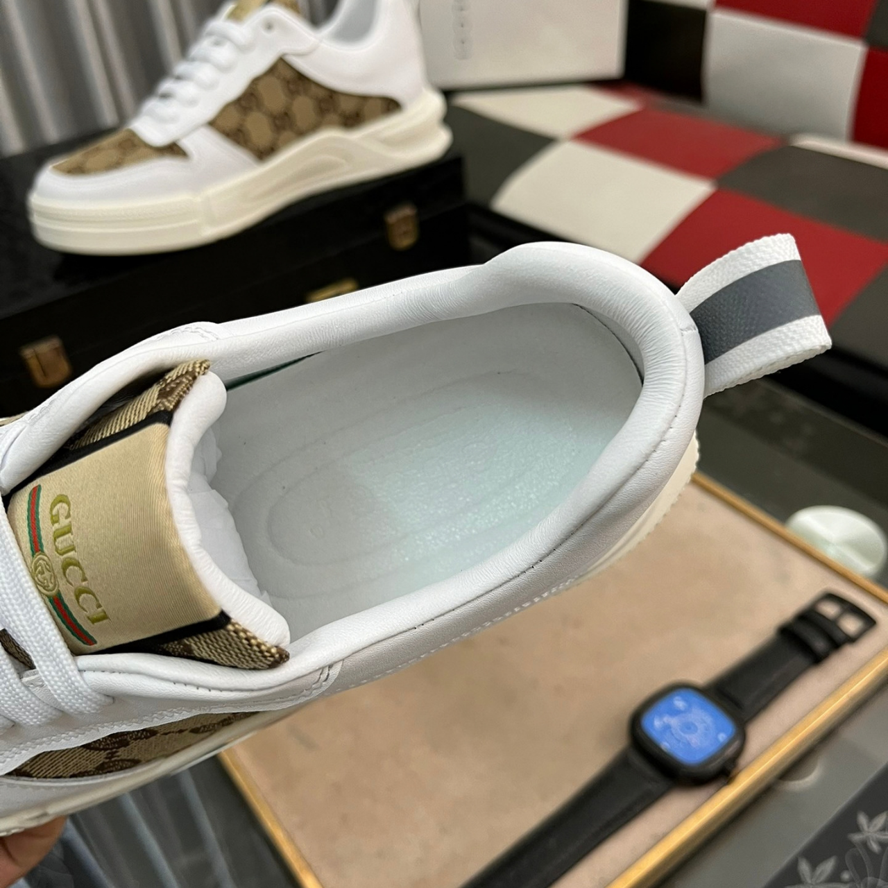 Gucci Re-Web Canvas Sneakers White - Image 8