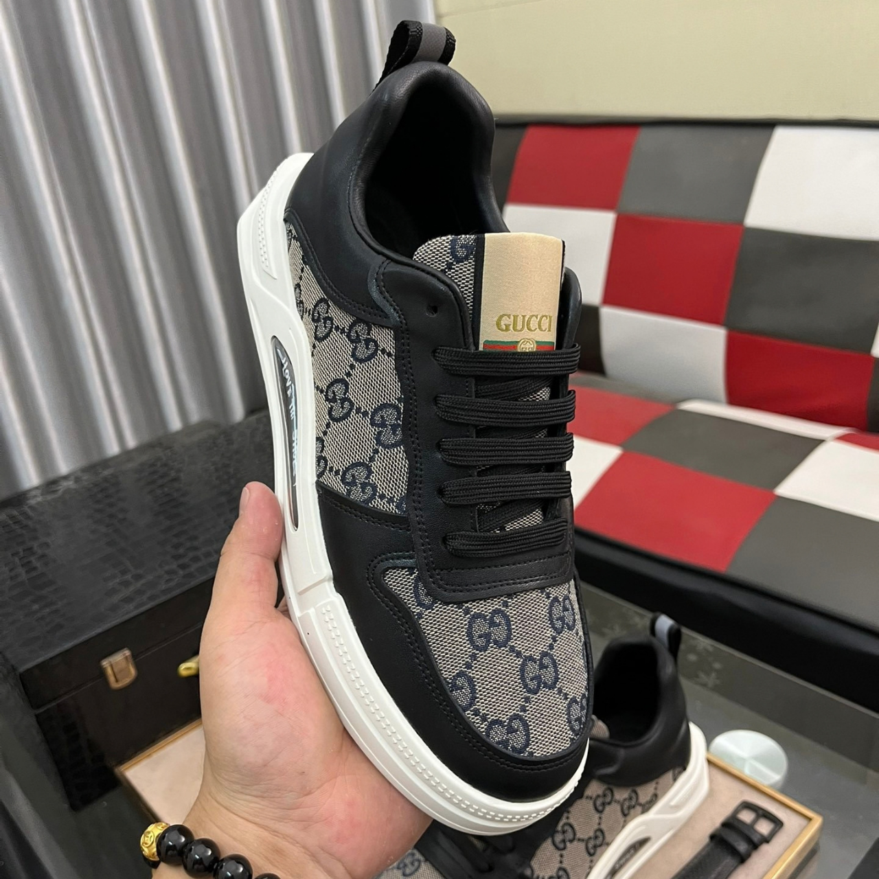 Gucci Re-Web Canvas Sneakers Black - Image 7