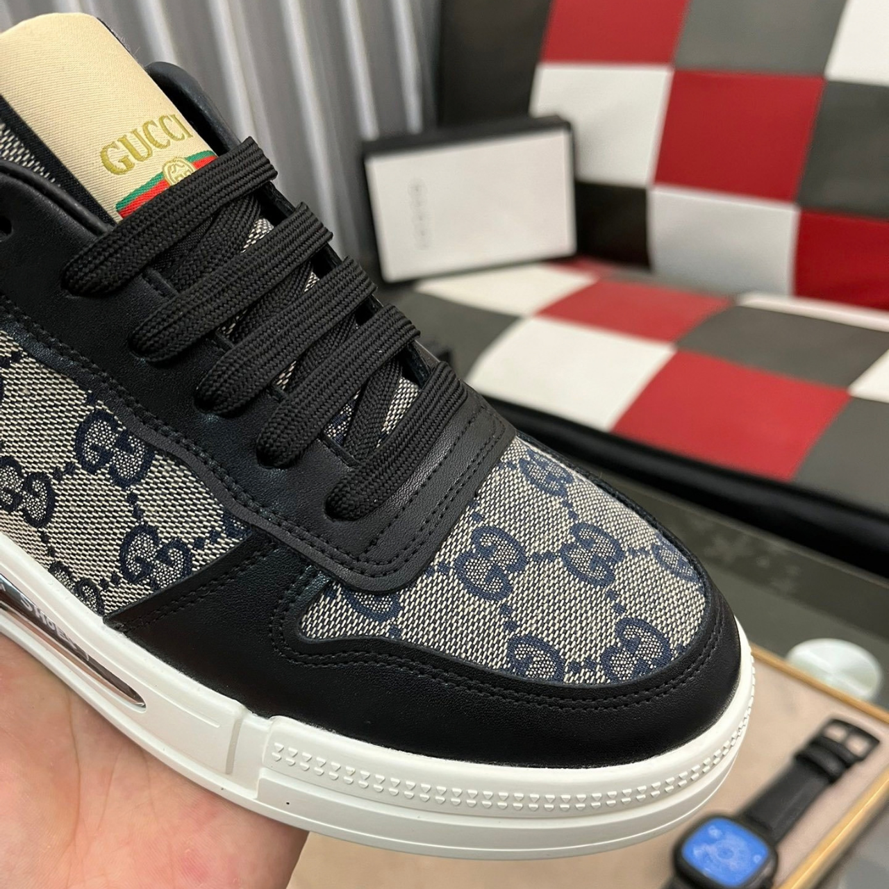 Gucci Re-Web Canvas Sneakers Black - Image 6