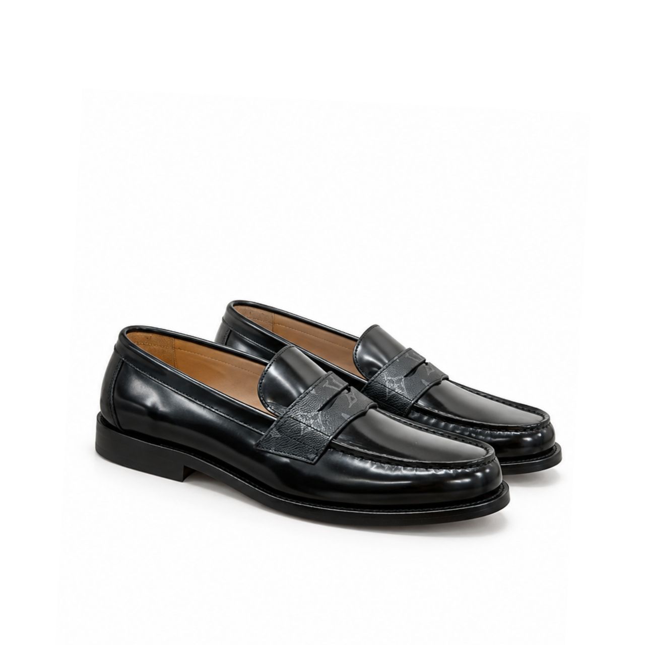 Louis Vuitton Major Loafer Monogram Penny Strap Black