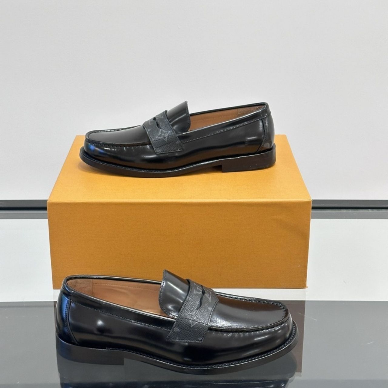 Louis Vuitton Major Loafer Monogram Penny Strap Black - Image 6