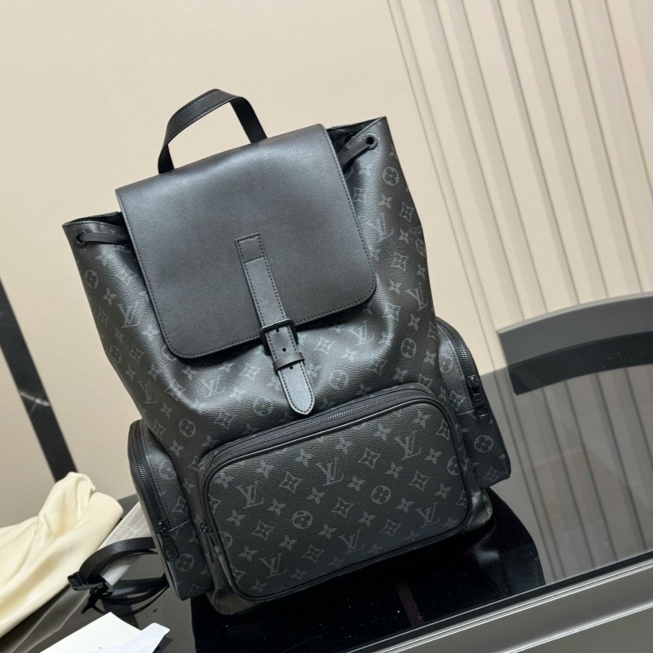 Louis Vuitton Trio Backpack Monogram Eclipse Black 36cm - Image 6