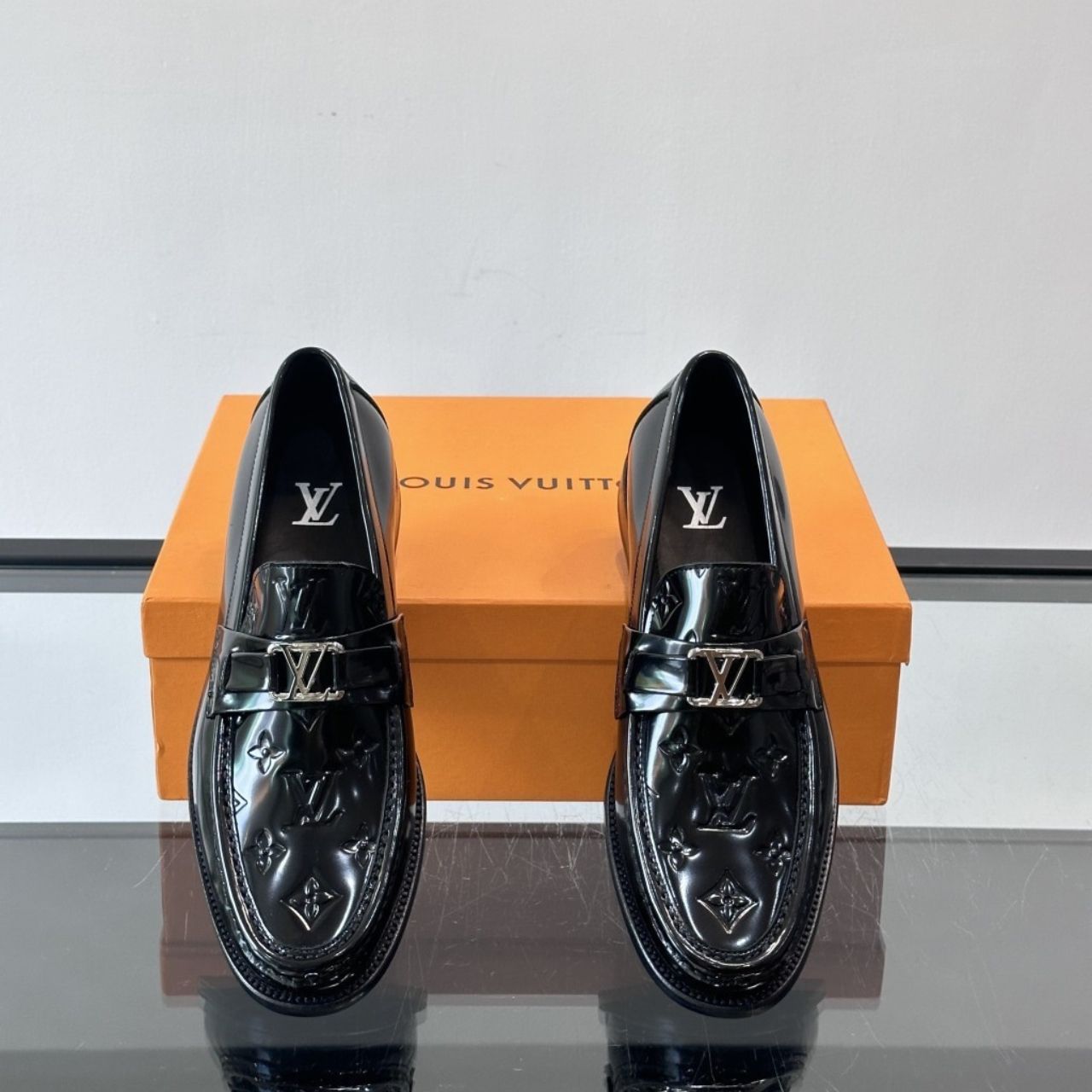 Louis Vuitton Major Loafer Monogram Embossed Black - Image 6