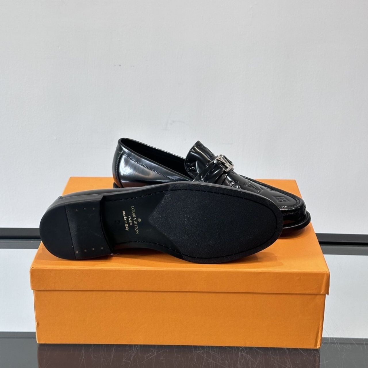 Louis Vuitton Major Loafer Monogram Embossed Black - Image 5