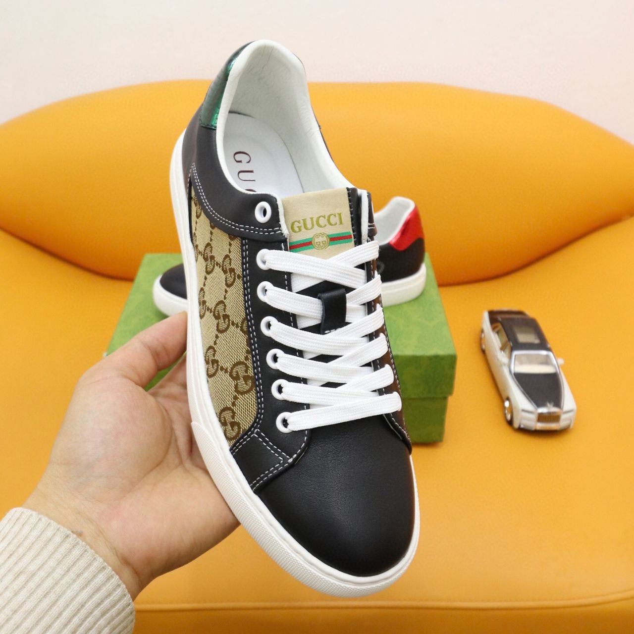 Gucci Ace GG Supreme Beige And Black - Image 6
