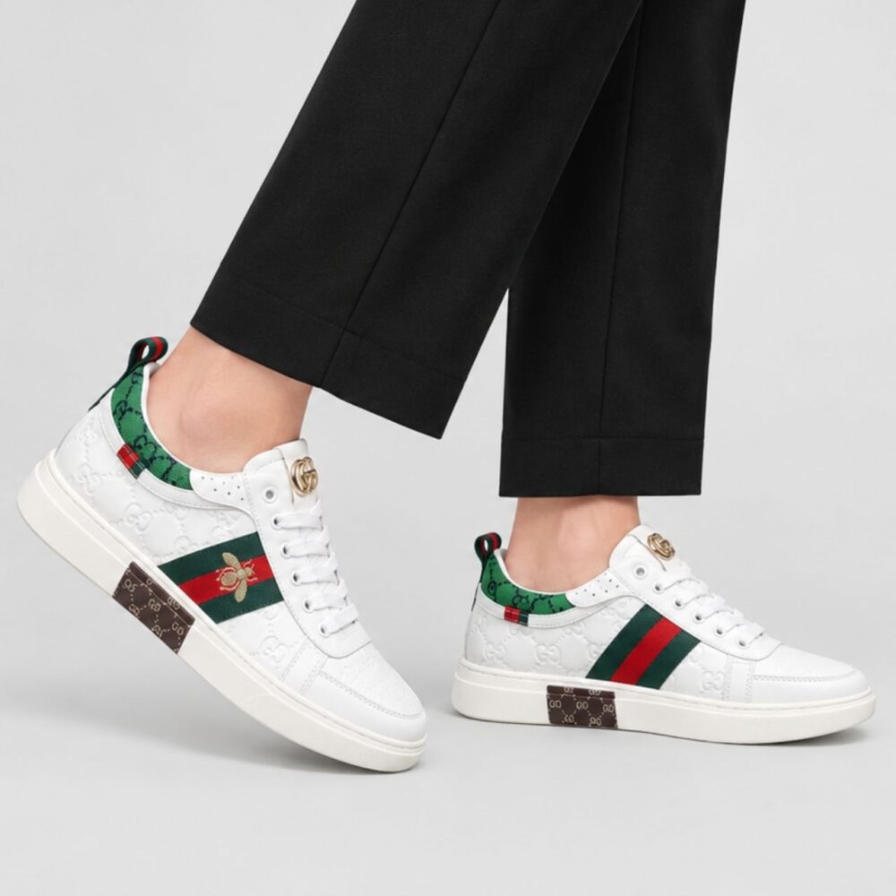 Alternative view of Gucci Ace Embroidered Sneaker Leather With Bee White