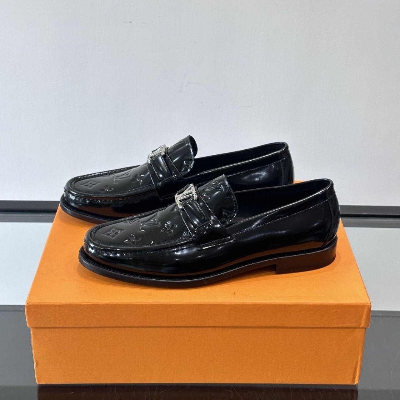 Louis Vuitton Major Loafer Monogram Embossed Black - Image 4
