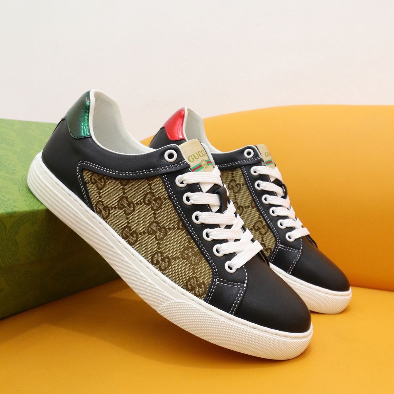 Gucci Ace GG Supreme Beige And Black - Image 3