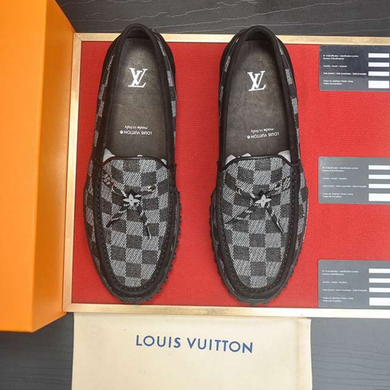 Louis Vuitton LV Racer Moccasin Damier Graphite Black - Image 4
