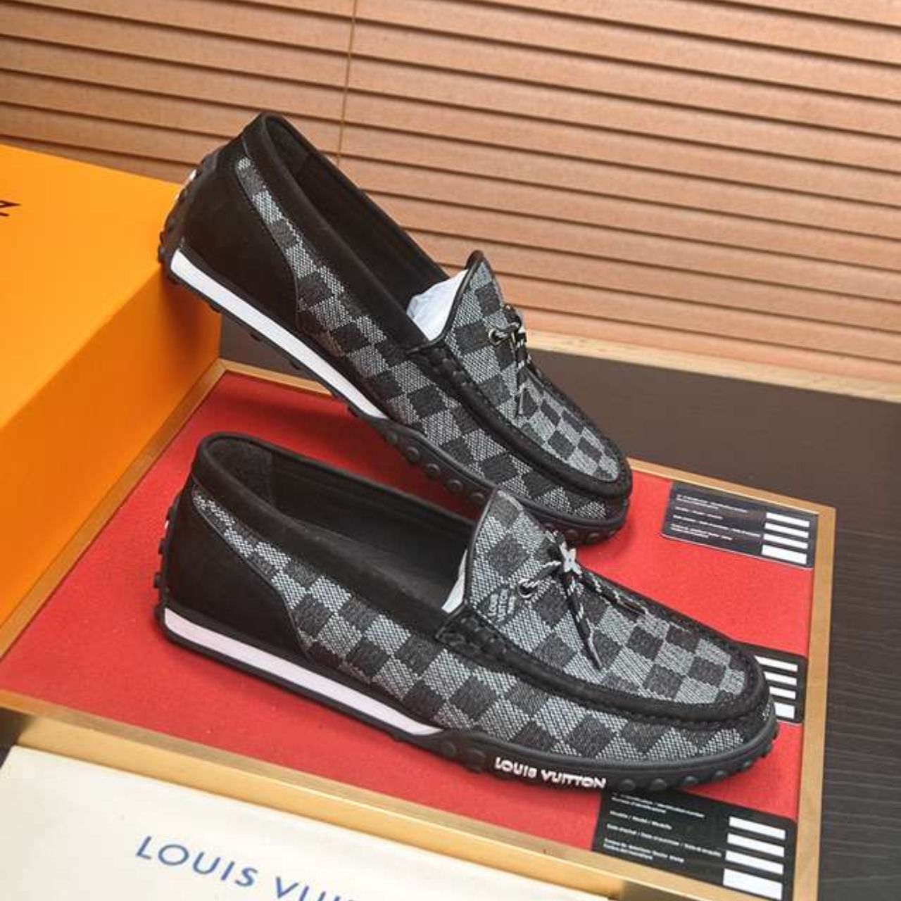 Louis Vuitton LV Racer Moccasin Damier Graphite Black - Image 5