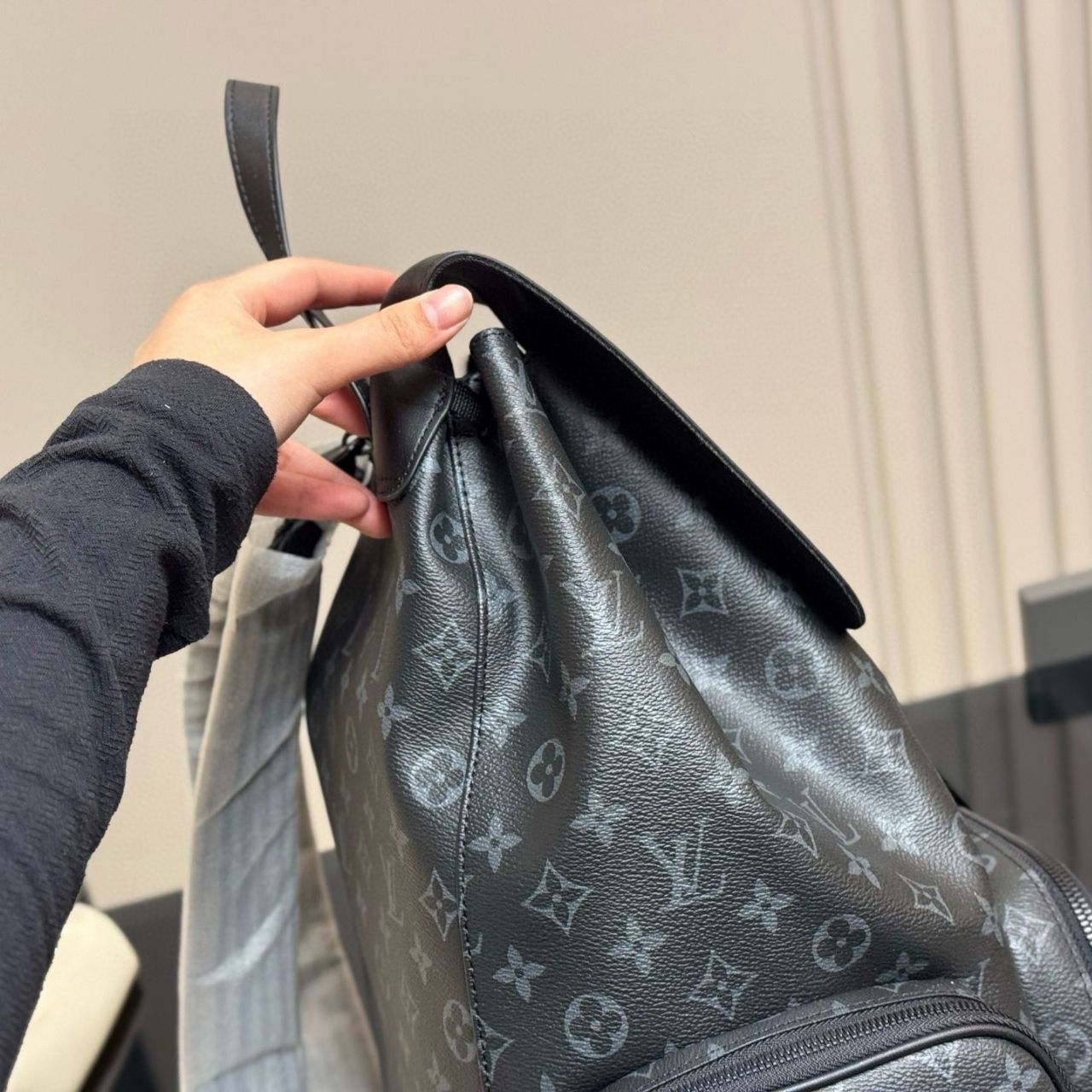Louis Vuitton Trio Backpack Monogram Eclipse Black 36cm - Image 7