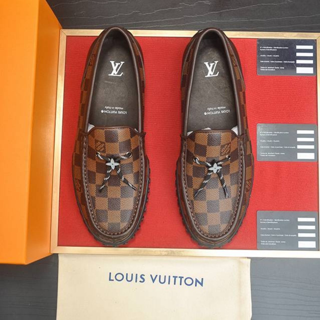 Louis Vuitton LV Racer Moccasin Damier Ebene Brown - Image 5