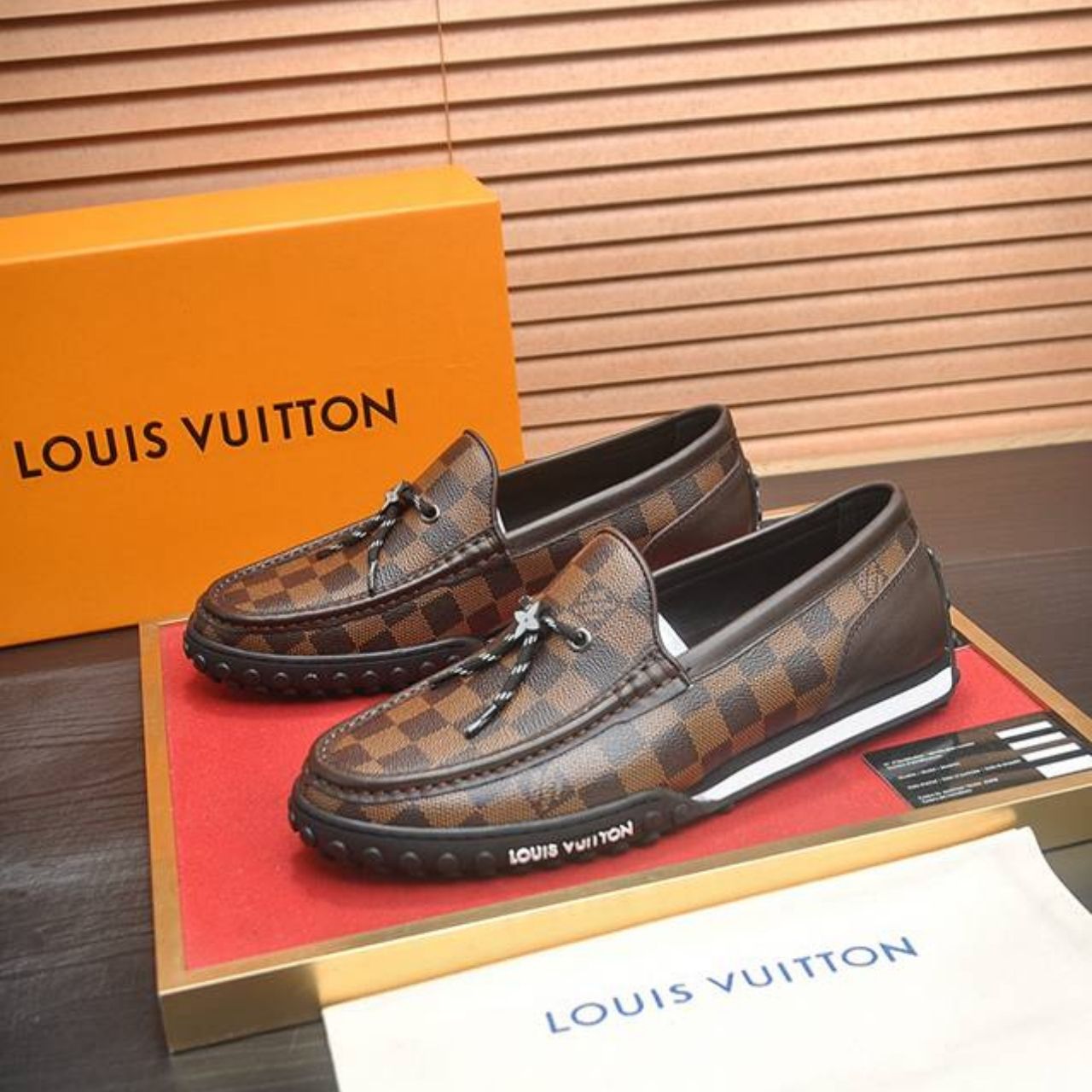 Louis Vuitton LV Racer Moccasin Damier Ebene Brown - Image 6