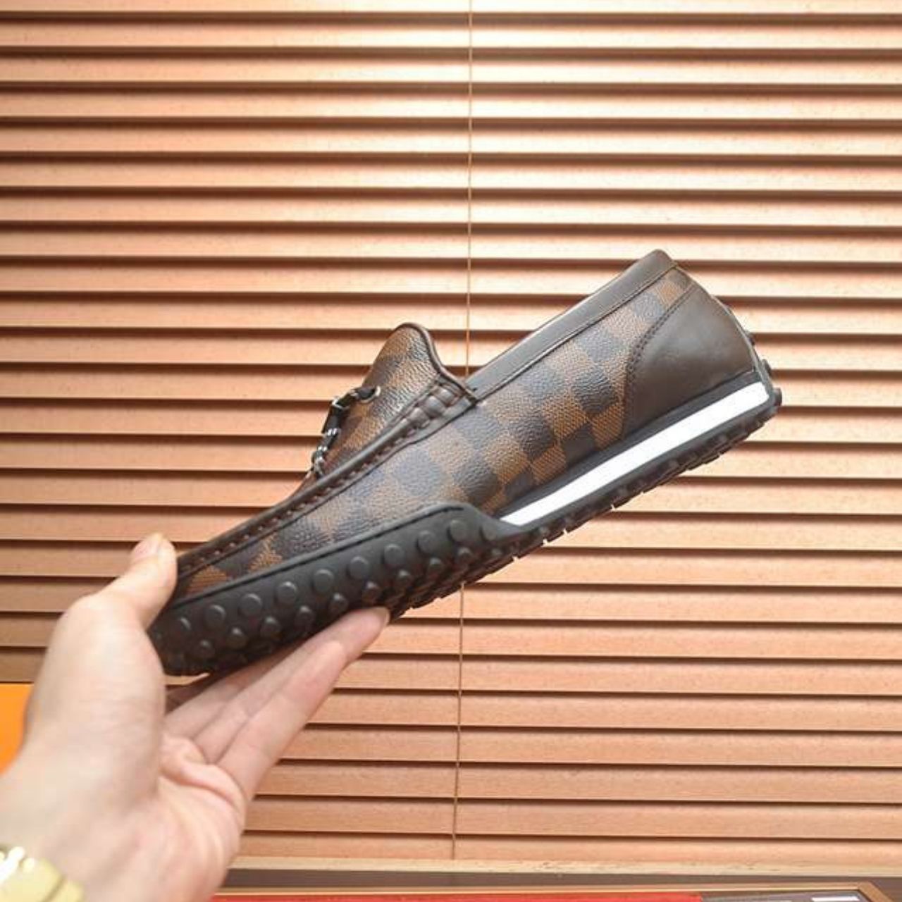 Louis Vuitton LV Racer Moccasin Damier Ebene Brown - Image 8