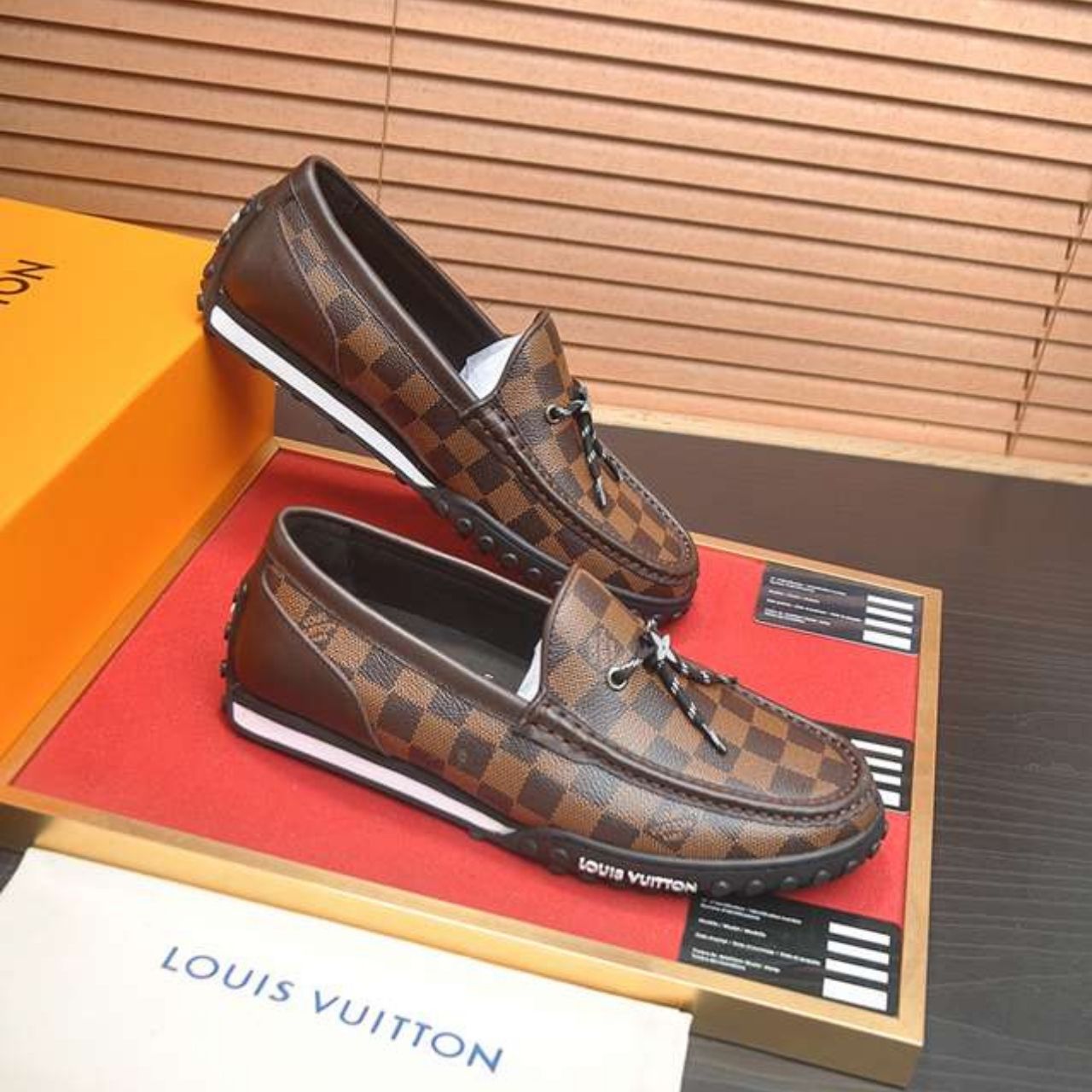 Louis Vuitton LV Racer Moccasin Damier Ebene Brown - Image 3
