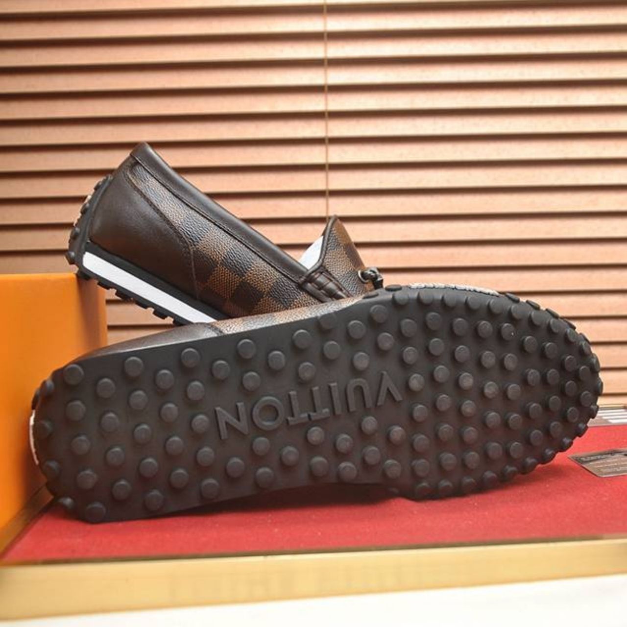 Louis Vuitton LV Racer Moccasin Damier Ebene Brown - Image 9